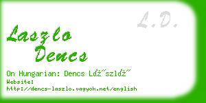 laszlo dencs business card